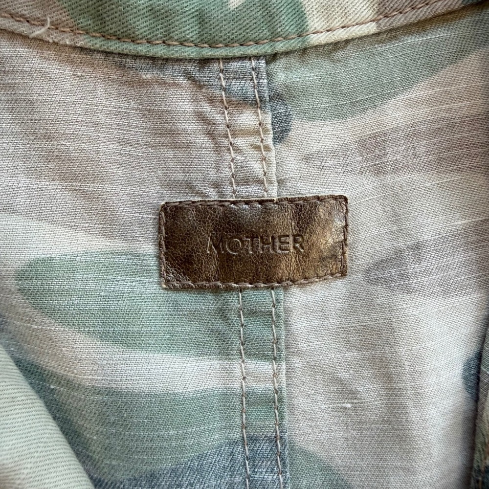Mother The Fixer Short Romper Green Camo Utility Jumpsuit 9444-813 L - Picture 5 of 14
